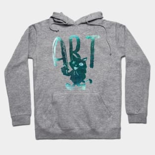 Retro Cat Faded Graffiti Art Hoodie